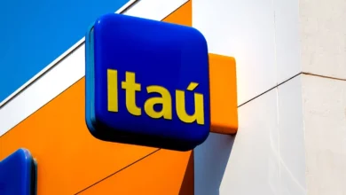 Imagem do logotipo do Itaú Unibanco nas cores azul e amarela.