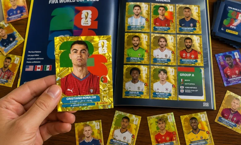 Figurinha dourada de Cristiano Ronaldo da coleção 'Crumple Gold Edition'.
