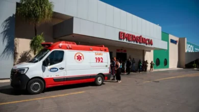 Entrada do Hospital Estadual de Urgências Governador Otávio Lage de Siqueira em Goiânia.