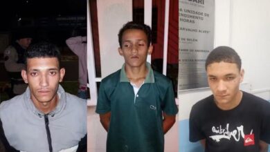 Viaturas policiais em ação durante operação em Goiás.