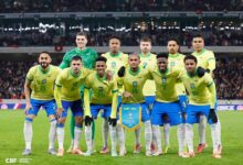 Jogadores da Seleção Brasileira durante treino em Nova Jersey.