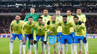 Jogadores da Seleção Brasileira durante treino em Nova Jersey.