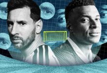 Messi e Mbappé em campo durante a Copa do Mundo 2026.