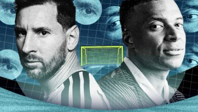 Messi e Mbappé em campo durante a Copa do Mundo 2026.