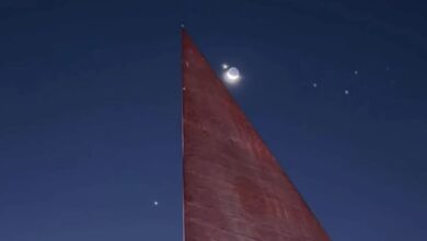 Lua, Vênus e Júpiter no céu de Goiânia.