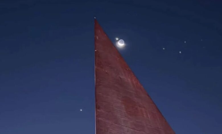Lua, Vênus e Júpiter no céu de Goiânia.