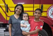 Jovem de 13 anos do Tocantins que salvou a sobrinha após curso de bombeiro mirim.