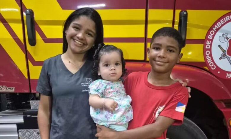 Jovem de 13 anos do Tocantins que salvou a sobrinha após curso de bombeiro mirim.