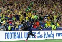 Jogadores da Seleção Brasileira em ação na Copa do Mundo 2026.