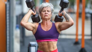 Gina Lapertosa em treino de crossfit.