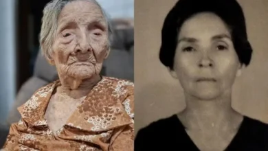 Beatriz Ferreira Duarte comemora 115 anos ao lado de familiares.