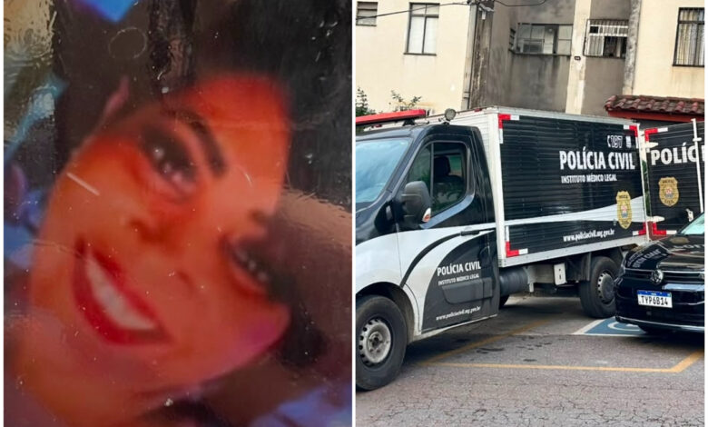 Policiais em frente ao Edifício Halley, local do crime em Belo Horizonte.