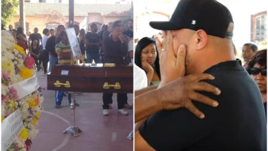 Velório de Jussara Rodrigues com familiares e amigos presentes.