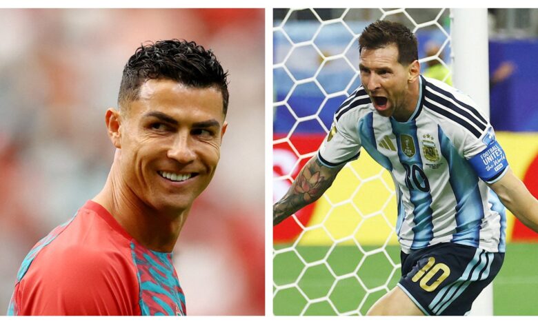 Cristiano Ronaldo e Lionel Messi durante a Copa do Mundo 2026