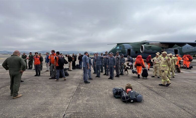Avião da Força Aérea Brasileira em missão humanitária na Venezuela.