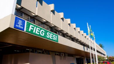 Fachada de uma unidade do Sesi em Goiás.