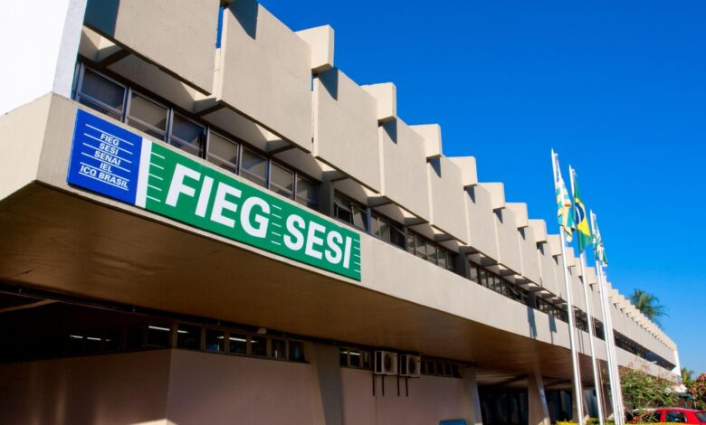 Fachada de uma unidade do Sesi em Goiás.
