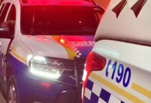 Caminhonete e carro danificados após colisão na TO-080, Tocantins.