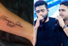 Tatuagem com data de show cancelado de Henrique e Juliano.