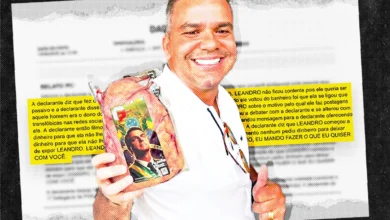 Mulher trans acusando empresário em Goiás.