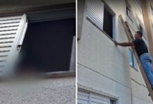Apartamento em Goiânia onde menino foi encontrado trancado, com roupas e lixo espalhados.