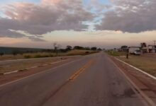 Vista da rodovia GO-462 sem os radares de fiscalização eletrônica.