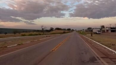 Vista da rodovia GO-462 sem os radares de fiscalização eletrônica.
