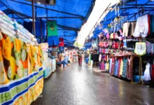 Bancas da Feira Hippie em Goiânia sem energia elétrica.