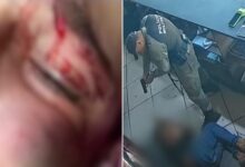 Imagem de um policial militar em serviço, representando o caso de agressão investigado.