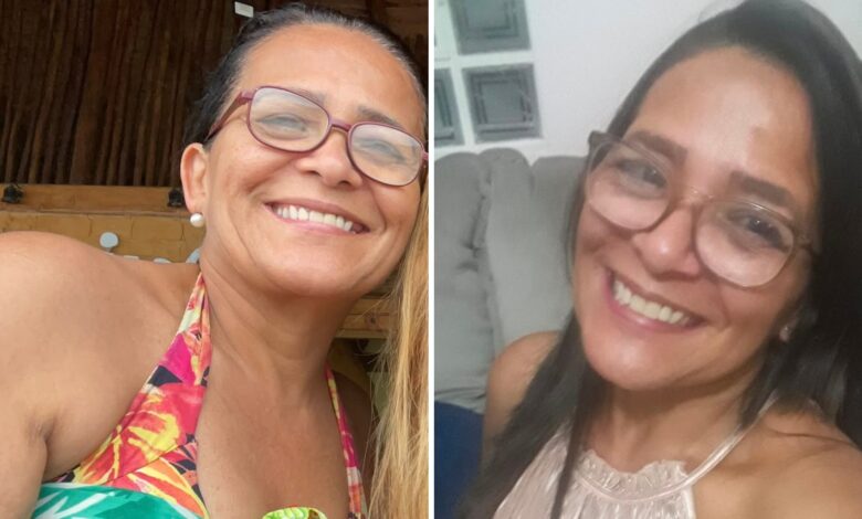 Policiais em área de mata onde corpo foi encontrado.