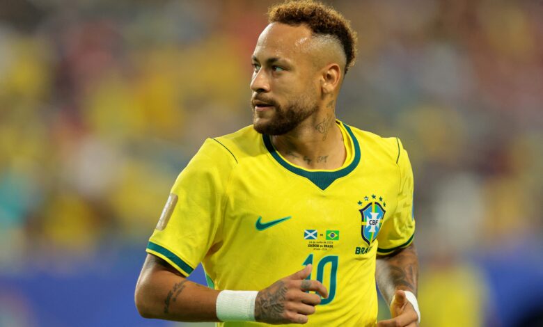 Neymar jogando pela seleção brasileira em 2026.