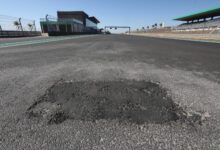 Obras de recapeamento no Autódromo Internacional Ayrton Senna em Goiânia.