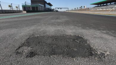 Obras de recapeamento no Autódromo Internacional Ayrton Senna em Goiânia.
