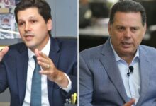 Gráfico mostrando as intenções de voto para o governo de Goiás com Daniel Vilela na liderança.