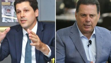 Gráfico mostrando as intenções de voto para o governo de Goiás com Daniel Vilela na liderança.