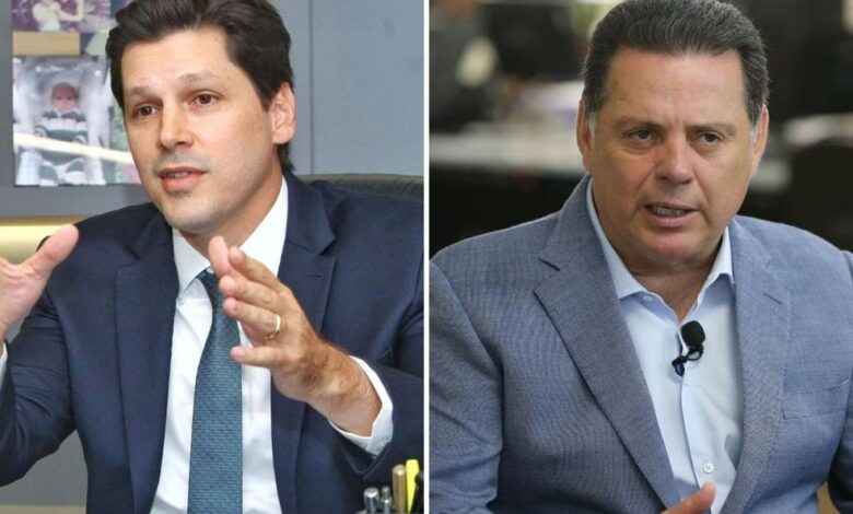 Gráfico mostrando as intenções de voto para o governo de Goiás com Daniel Vilela na liderança.