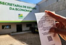 Ilustração de sorteio de prêmios em dinheiro da Nota Fiscal Goiana.