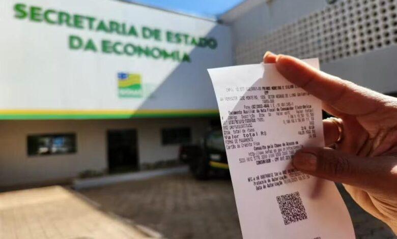 Ilustração de sorteio de prêmios em dinheiro da Nota Fiscal Goiana.