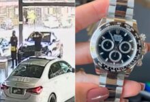 Imagem de relógio de luxo e joias apreendidas pela polícia em Goiânia.