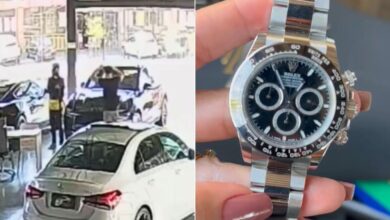 Imagem de relógio de luxo e joias apreendidas pela polícia em Goiânia.