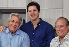 Daniel Vilela ao lado de Luiz do Carmo em evento político.