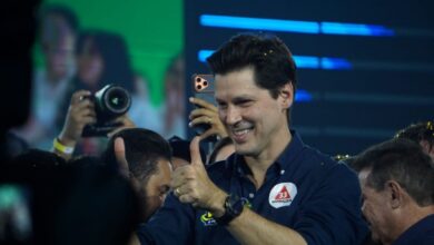 Daniel Vilela durante convenção do MDB em Goiânia.
