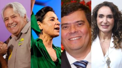 Candidatos a vice-governador em Goiás: Luiz do Carmo, Ana Paula Rezende, Carlos Mundim e Jacqueline Zaiden.