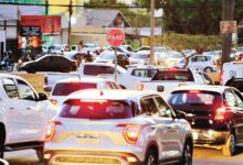 Rotatória na Avenida Viena, no bairro Parque Amazônia, em Goiânia.