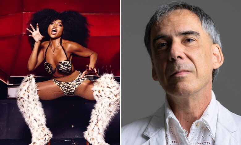 Gaby Amarantos e Arnaldo Antunes no Festival Bananada em Goiânia.