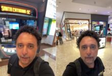Dado Villeneuve na rodoviária de Goiânia, mostrando a integração com o shopping.