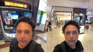 Dado Villeneuve na rodoviária de Goiânia, mostrando a integração com o shopping.