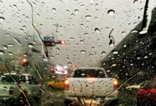 Céu nublado com nuvens escuras em Goiás, indicando previsão de chuva.