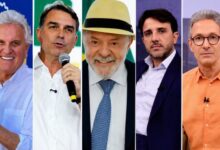 Imagem mostra candidatos à Presidência da República conforme pesquisa Quaest em Goiás.
