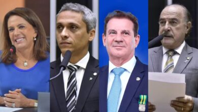Gracinha Caiado, Gustavo Gayer, Vanderlan Cardoso e Zacharias Calil em disputa ao Senado.